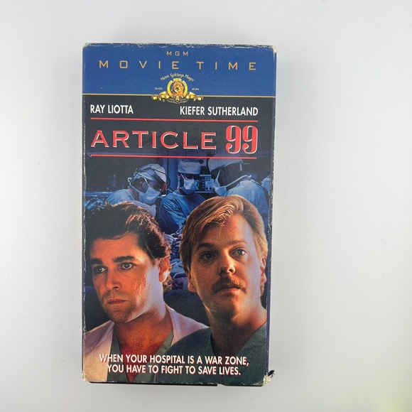 Other - Article 99 VHS 1992 Ray Liotta Kiefer Sutherland Drama MGM Movie Time